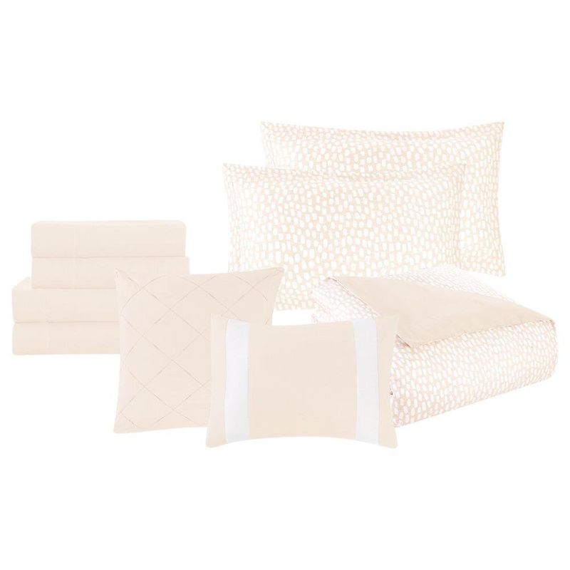 Set de Edredón Queen 11 Pzas Diseño Blush Linen