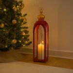 Farol Decorativo Festivo con Cúpula Dorada