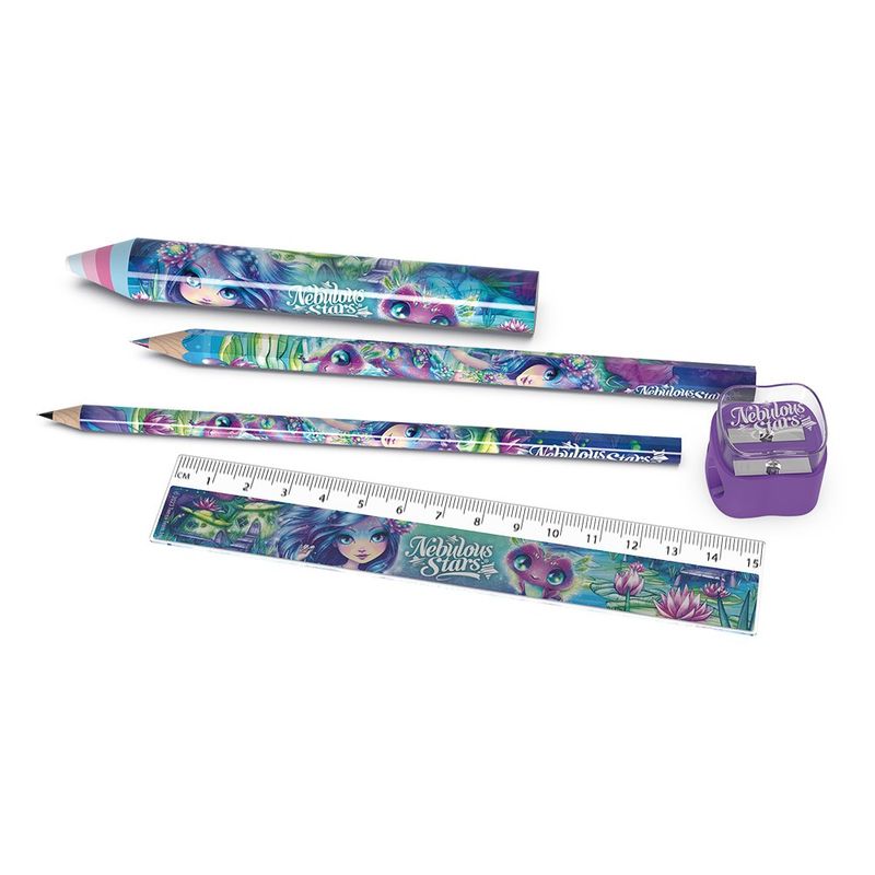 Estuche Escolar con Accesorios y Diseño de Fantasía