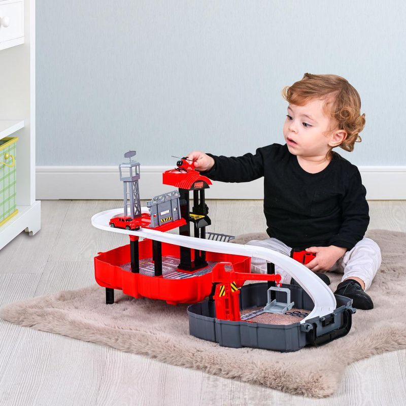 Estación de Bomberos con Vehículo 50x30x35 Cm