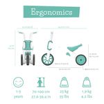 Triciclo Bunzi 2 en 1 Menta