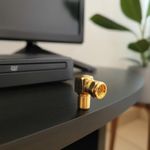 Adaptador Coaxial Angulo Recto de 75 Ohm