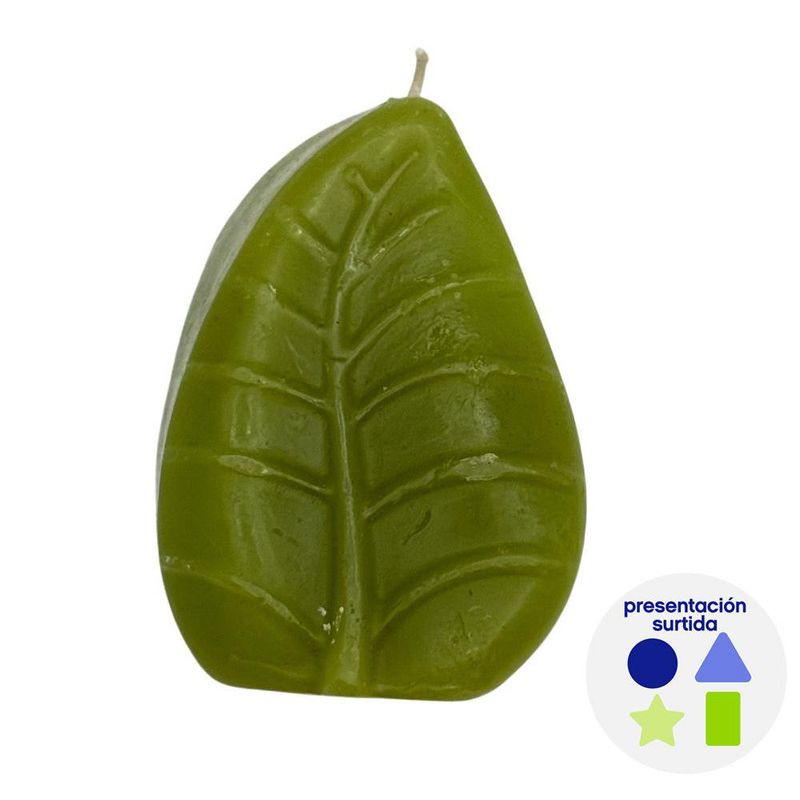 Vela Decorativa de Cera en Forma de Hoja