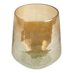 Florero Dorado Decorativo de Vidrio