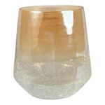 Florero Dorado Decorativo de Vidrio