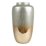 Florero Alto Decorativo de Vidrio en Degradado Metálico