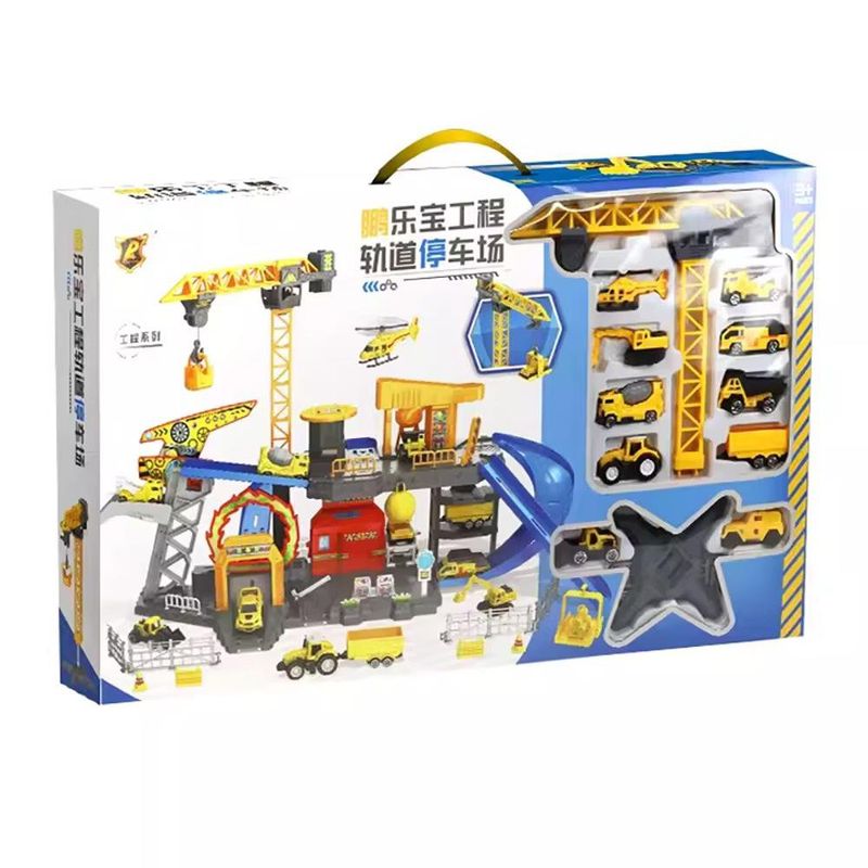 Set de Juego Infantil Estación de Construcción con Grúa y Rampas