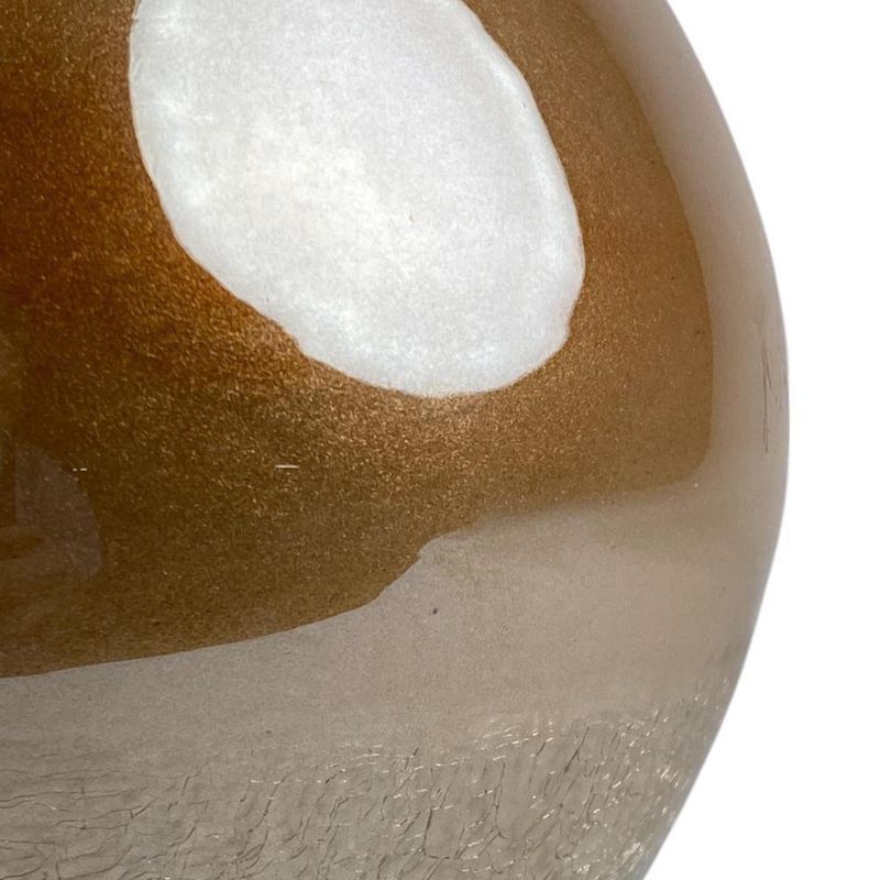 Florero de Vidrio Dorado con Base Estilo Bola