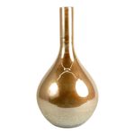 Florero de Vidrio Dorado con Base Estilo Bola