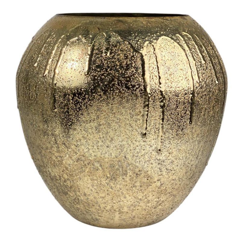 Florero Bajo de Vidrio Tipo Huevo Texturizado