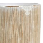 Florero Alto de Vidrio Cilíndrico Tornasol Dorado