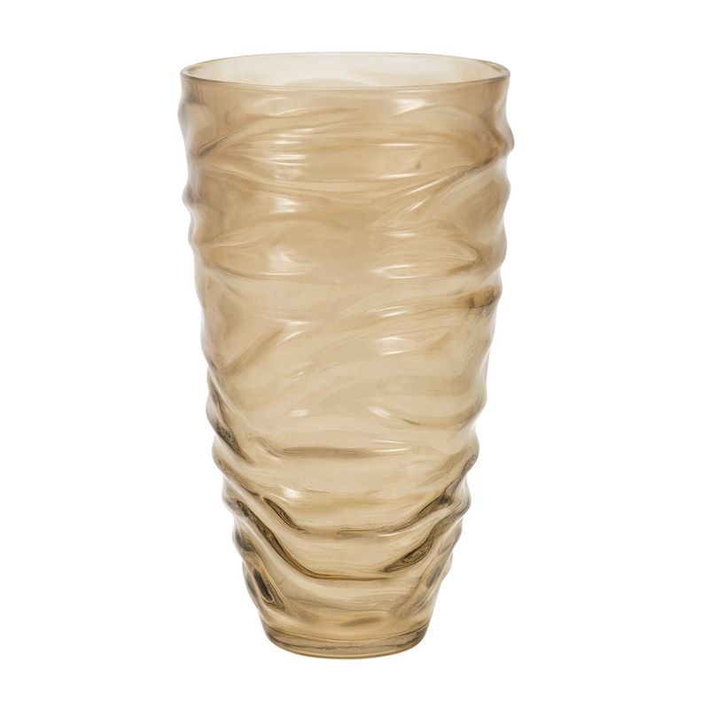 Florero Mediano de Vidrio Texturizado Estilo Macchiato