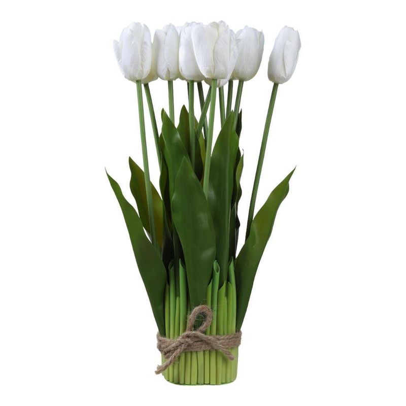 Arreglo de Tulipanes Blancos Artificiales