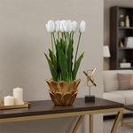 Arreglo de Tulipanes Blancos Artificiales
