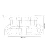 Sillón Reclinable Gris Para 3 Personas 188x95x100 Cm