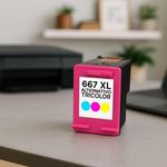 Cartucho de Tinta Tricolor para Impresora Hp 667 XL Ink Advantage