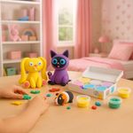 Set de Arcilla Moldeable Multicolor Animalitos – 6 Latas