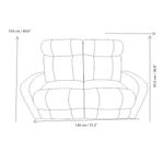 Sillón Reclinable Gris Para 2 Personas 128x95x100 Cm