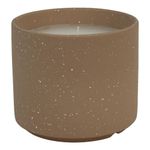 Vela Decorativa con Base de Cerámica Marrón