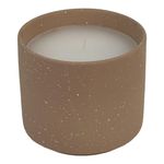 Vela Decorativa con Base de Cerámica Marrón