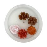 Vela Decorativa Media Esfera con Flor