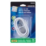 Cable de Teléfono 4 Conductores Blanco 2.13 M