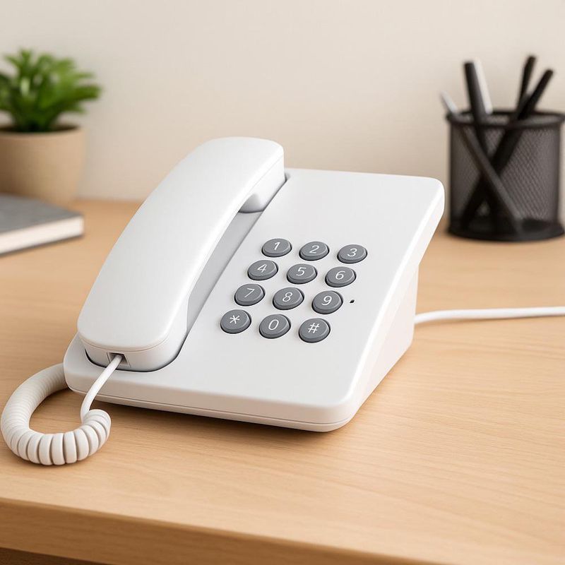 Cable de Teléfono 4 Conductores Blanco 2.13 M