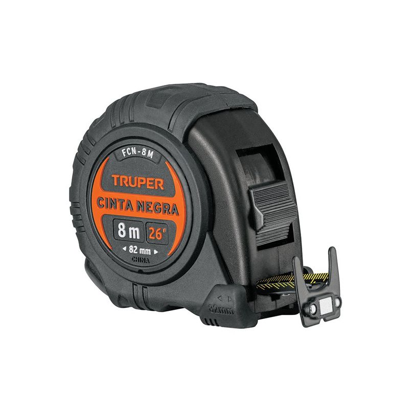 Flexómetro contra Impactos con Cinta Negra de 8 M