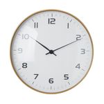 Reloj de Pared Clásico con Marco Café Claro