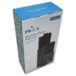 Juego de Cuchillos de Acero Inoxidable con Base de Madera