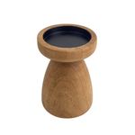Portavela de Madera Color Caramelo Pequeño
