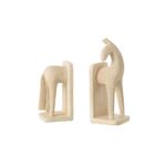 Sujetalibros Caballo Beige Estilo Clásico 2 Piezas