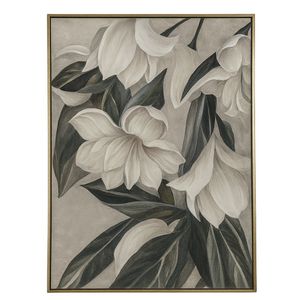 Cuadro Floral con Marco Dorado