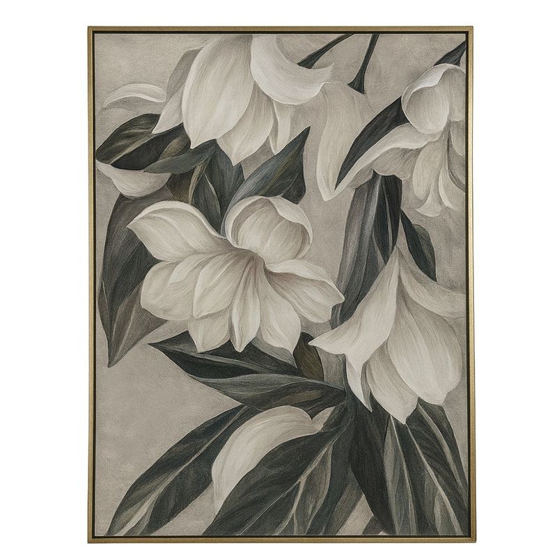 Cuadro Floral con Marco Dorado