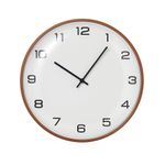 Reloj de Pared Marrón con Números Clásicos