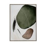 Cuadro Decorativo Abstracto Verde con Marco