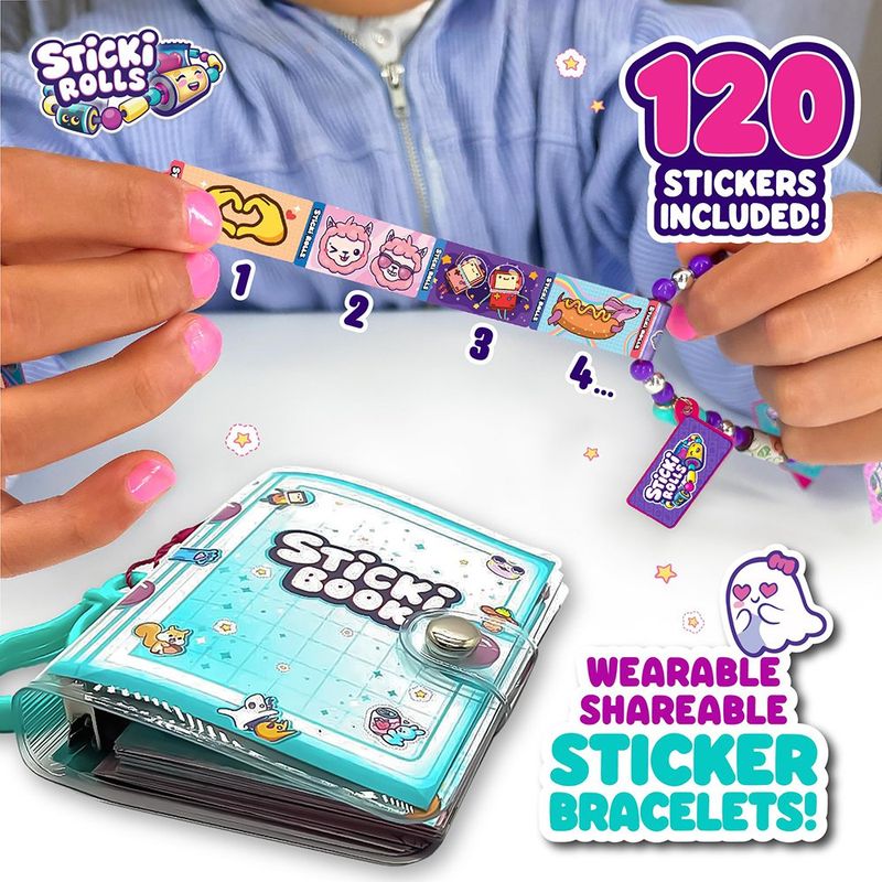 Set de Libro con 120 Stickers y Pulsera