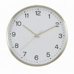 Reloj de Pared Redondo con Marco Dorado