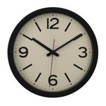 Reloj de Pared Negro con Fondo Dorado