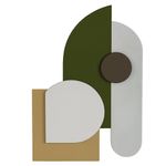 Placa Abstracta Plateada y Café para Pared