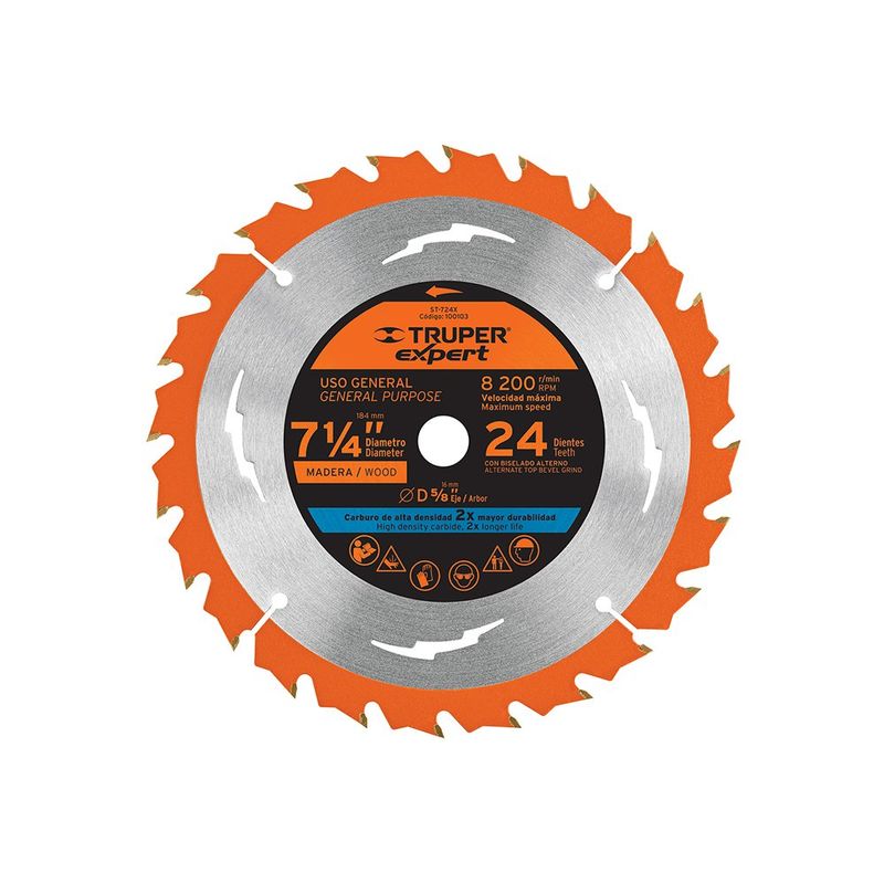 Disco Sierra para Madera de 24 Dientes