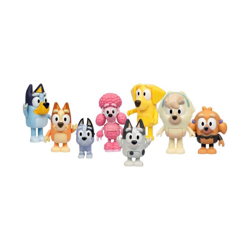 Set de Figuras Bluey y Amigos del Barrio 8 Personajes