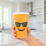 Vaso 12 Oz Carita con Lentes