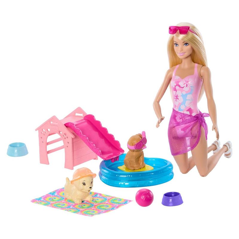 Barbie Fiesta en la Piscina con Perritos