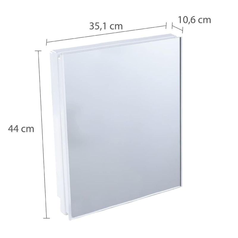 Gabinete de Baño Plástico Blanco con Espejo 31 x 36 x 11 Cm