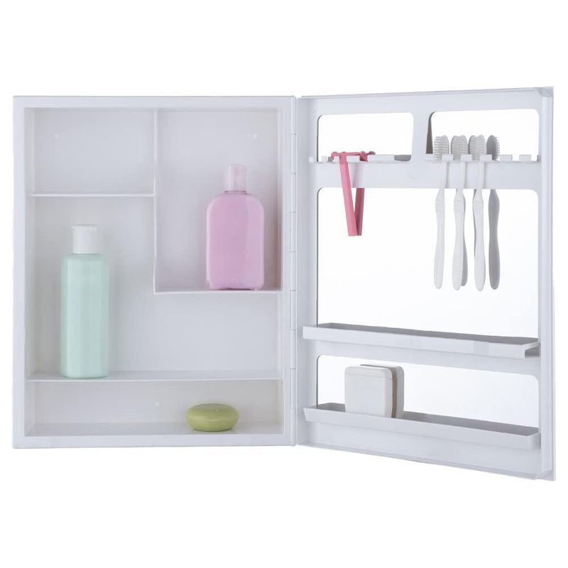 Gabinete de Baño Plástico Blanco con Espejo 31 x 36 x 11 Cm