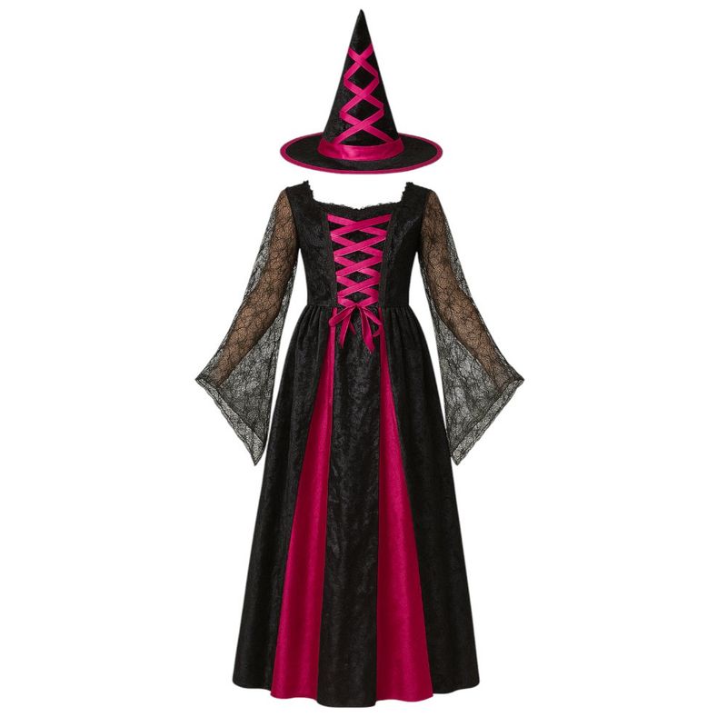 Disfraz Infantil de Bruja con Sombrero Talla L