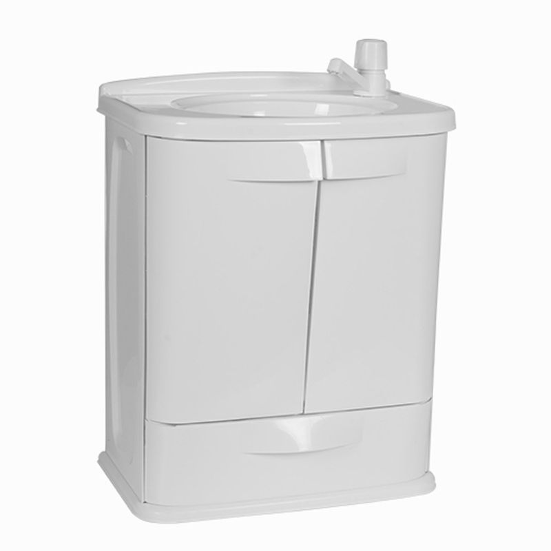 Mueble de Baño Plástico Blanco con Lavamanos 45 x 32 Cm