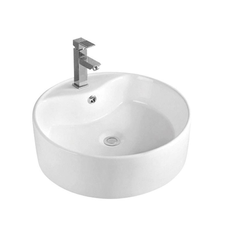 Lavamanos de Sobreponer Sol Blanco Redondo