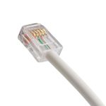 Cable Telefónico Plano RJ11 con Enchufes Modulares Color Blanco